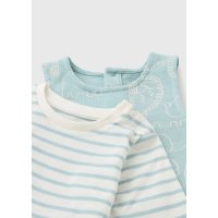 MTX05: Baby Sage Animal Print Dungaree & Top Outfit (0-18 Months)